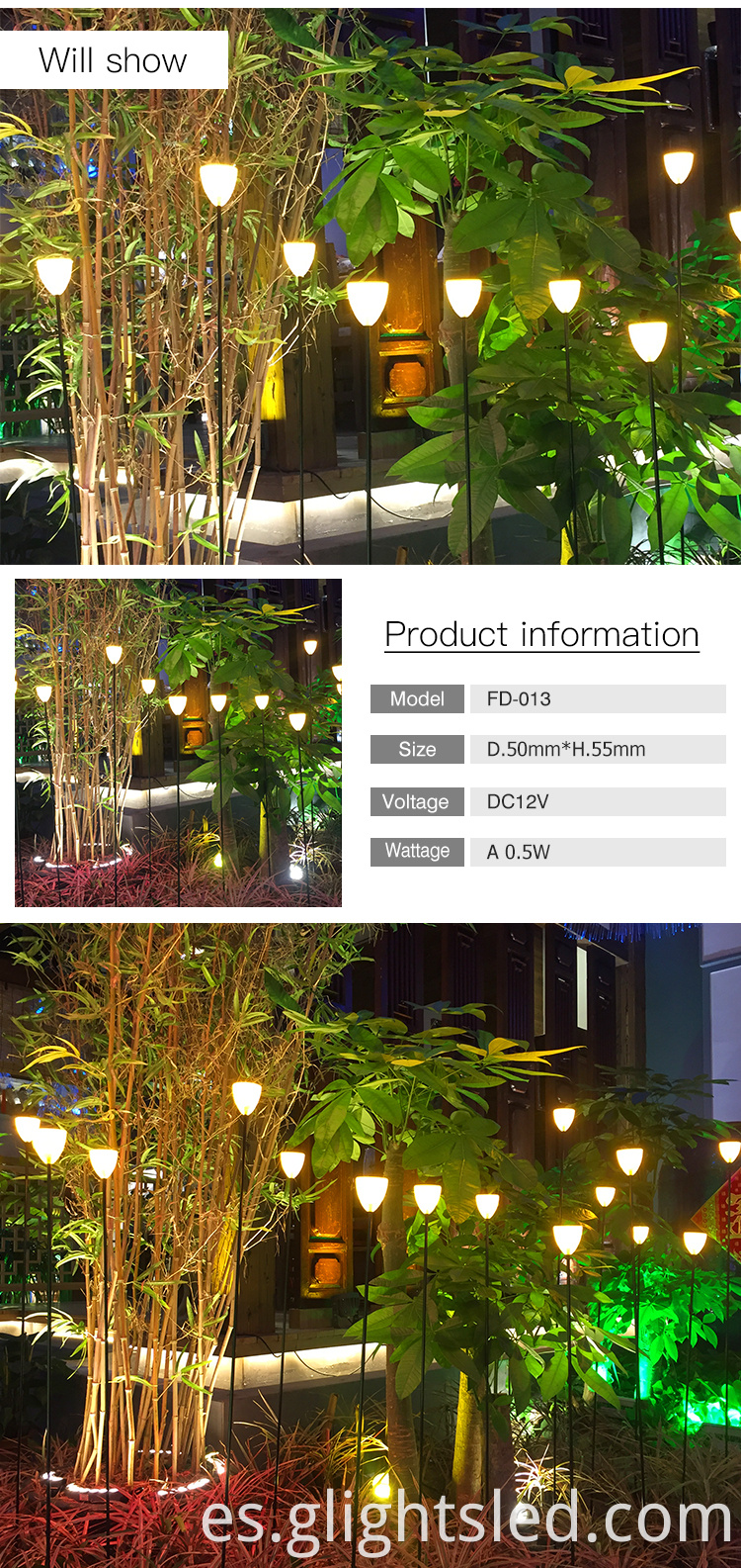 Iluminación de vacaciones y decoración de jardines iluminación iluminación de fibra óptica solar para exteriores